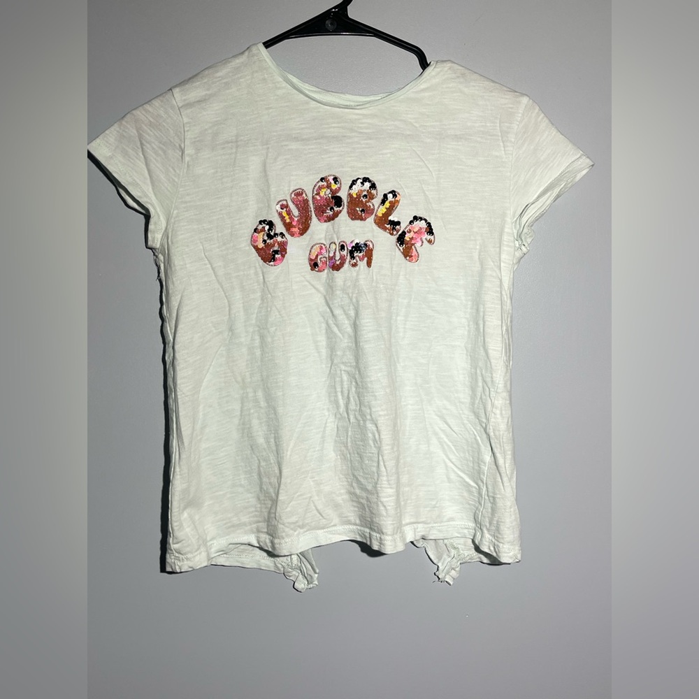 Zara Girls “Bubble Gum” White Top